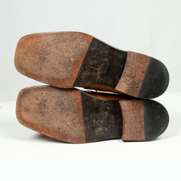 David Eden Men’s Light Brown & Cream Leather Shoes - Picture 6 of 7